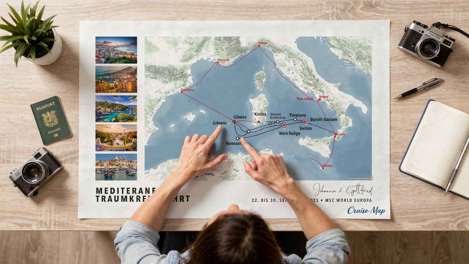 CruiseMap als Wandbild und Puzzle